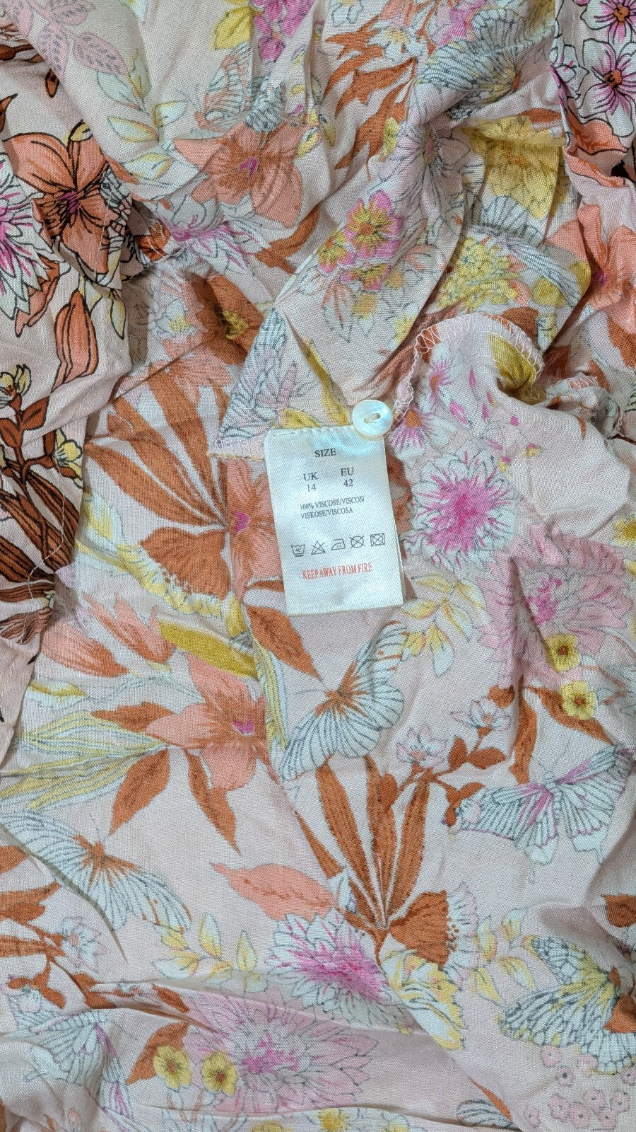 Blue Vanilla Women's Floral Dress - Pink - Size 14