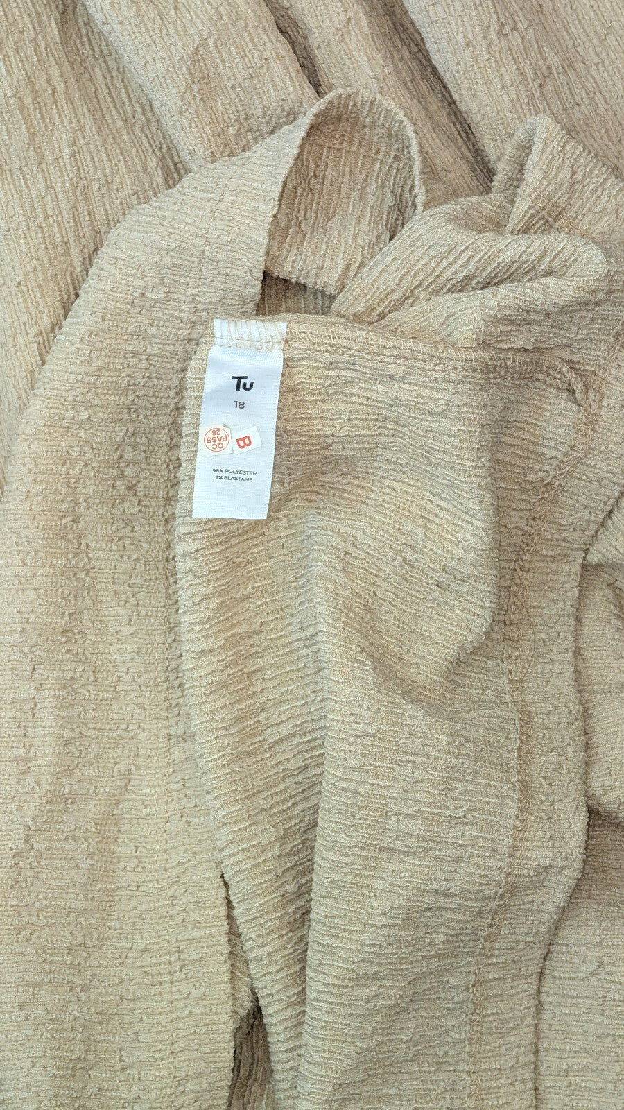 Tu Women's Dress - Beige - Size 18