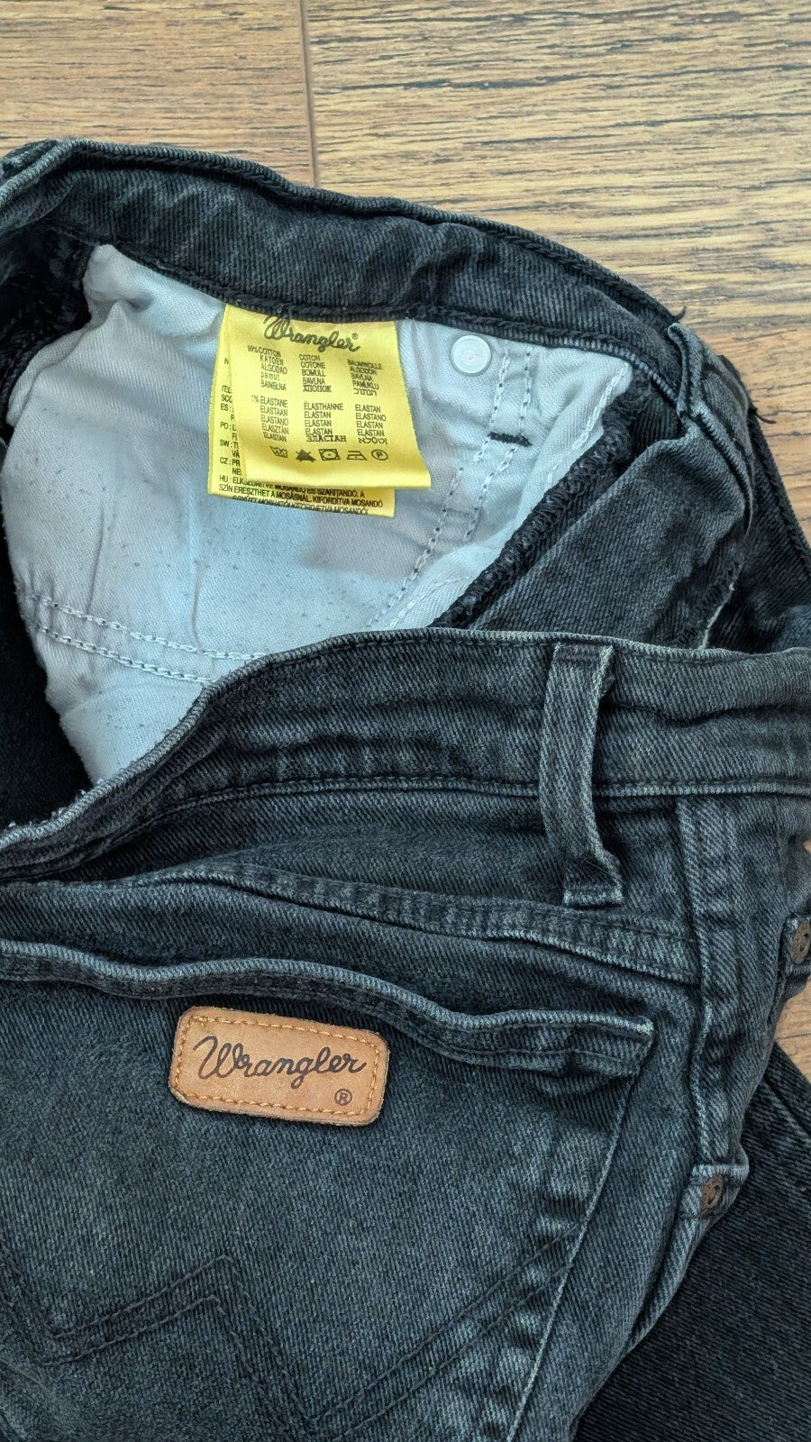 Wrangler Men's Texas Stretch Jeans - Black - Size 30W 30L