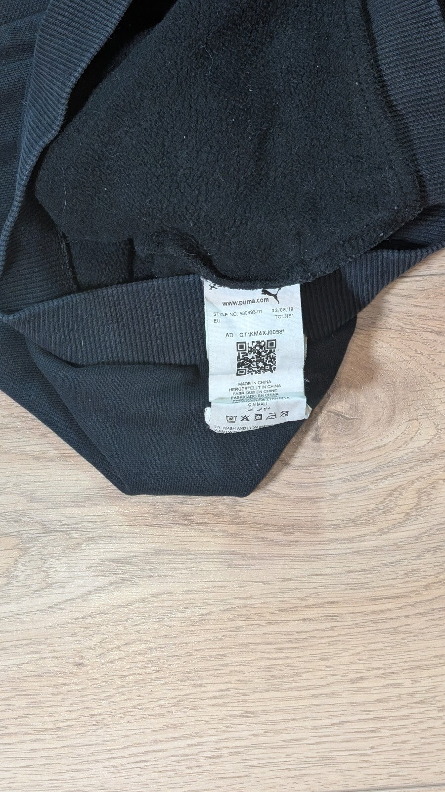 Puma Kid's Boys Hoodie Sweatshirt - Black - Size 5-6 Years