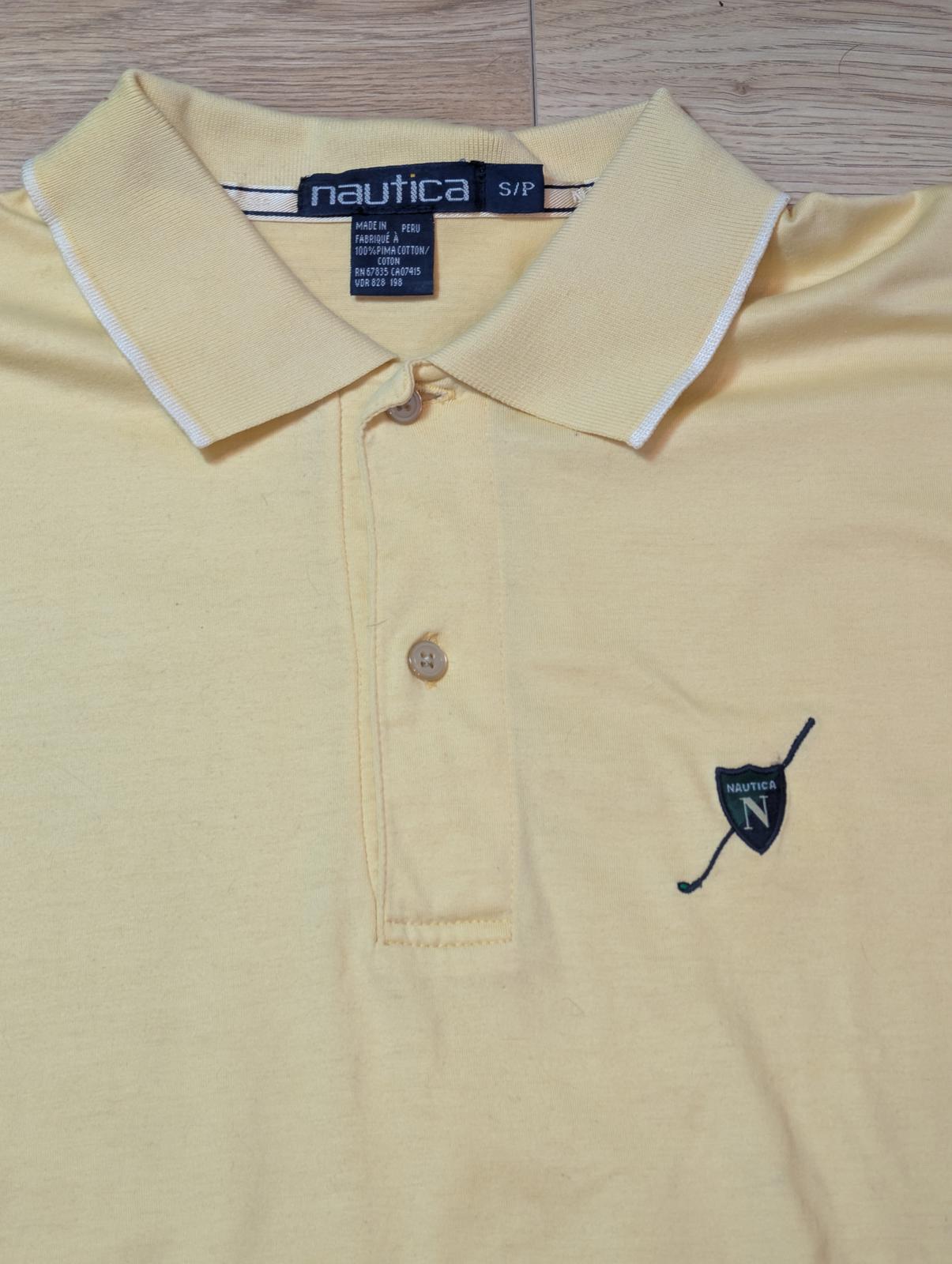 Nautica Men's Polo T Shirt - Yellow - Size Small