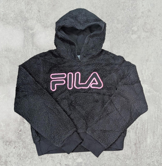 Fila Women's Fleece Hoodie Jumper - Black - Size 14