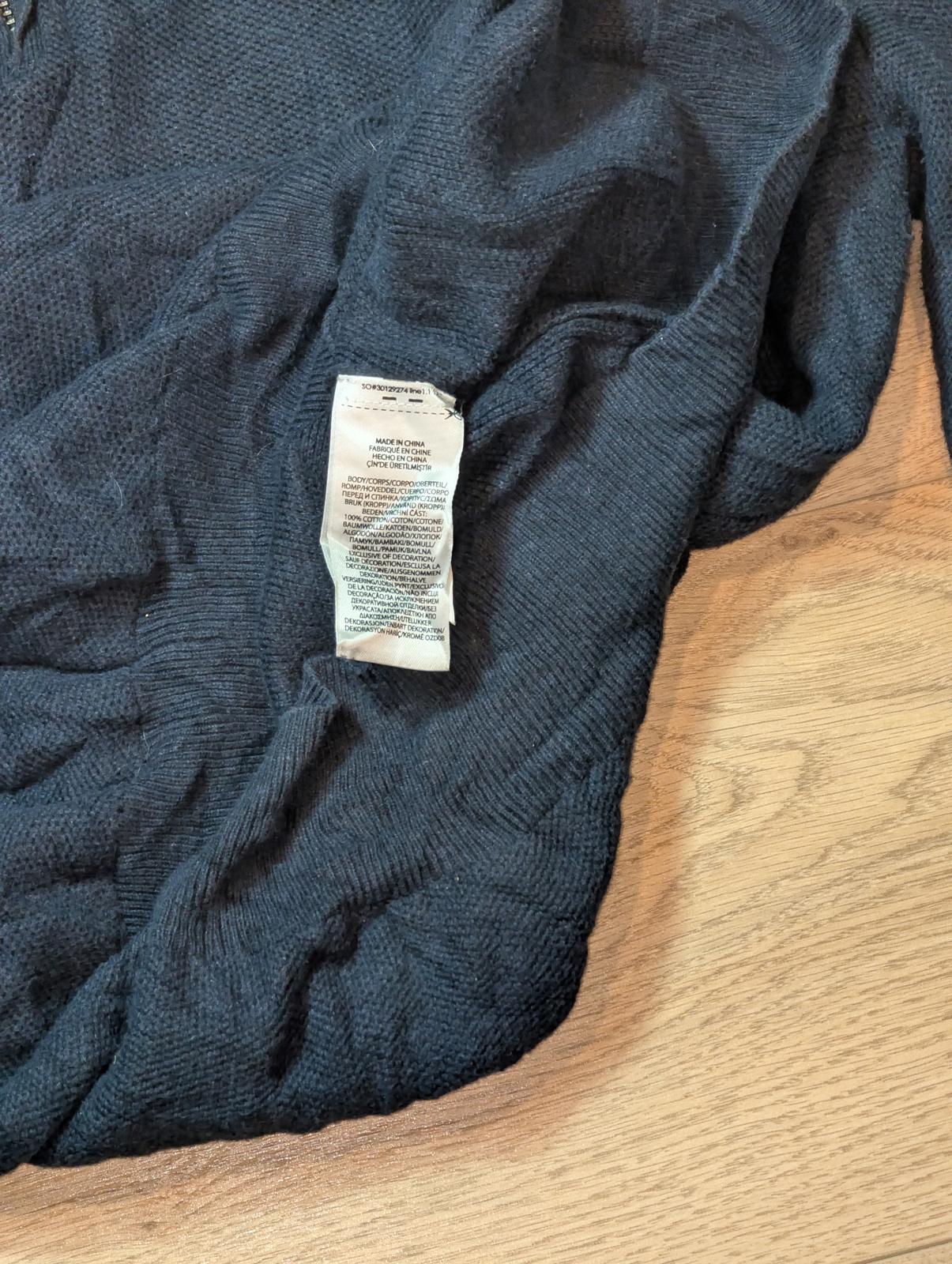 Ralph Lauren Men's Pima Cotton 1/4 Zip Jumper - Navy - Size XXL