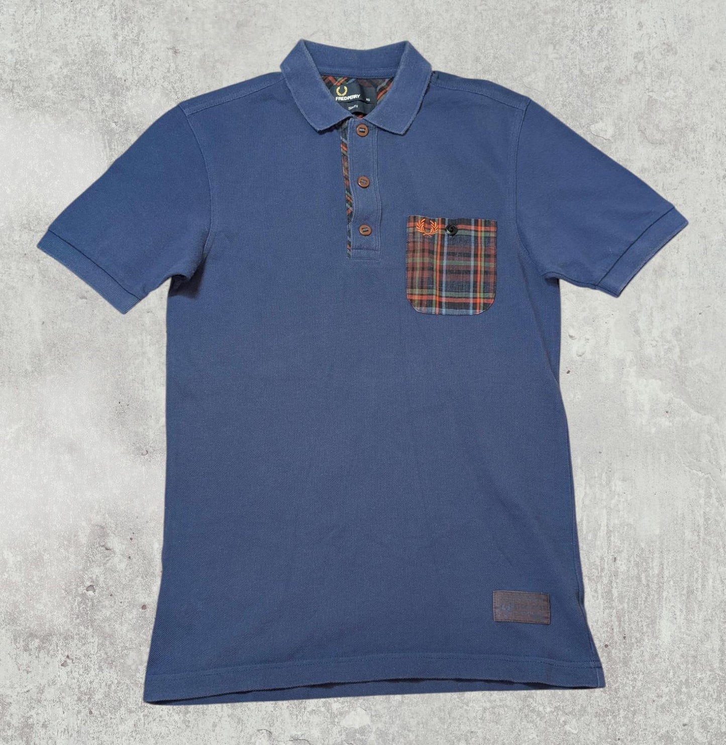 Fred Perry Men's Slim Fit Polo T Shirt - Navy - Size XS