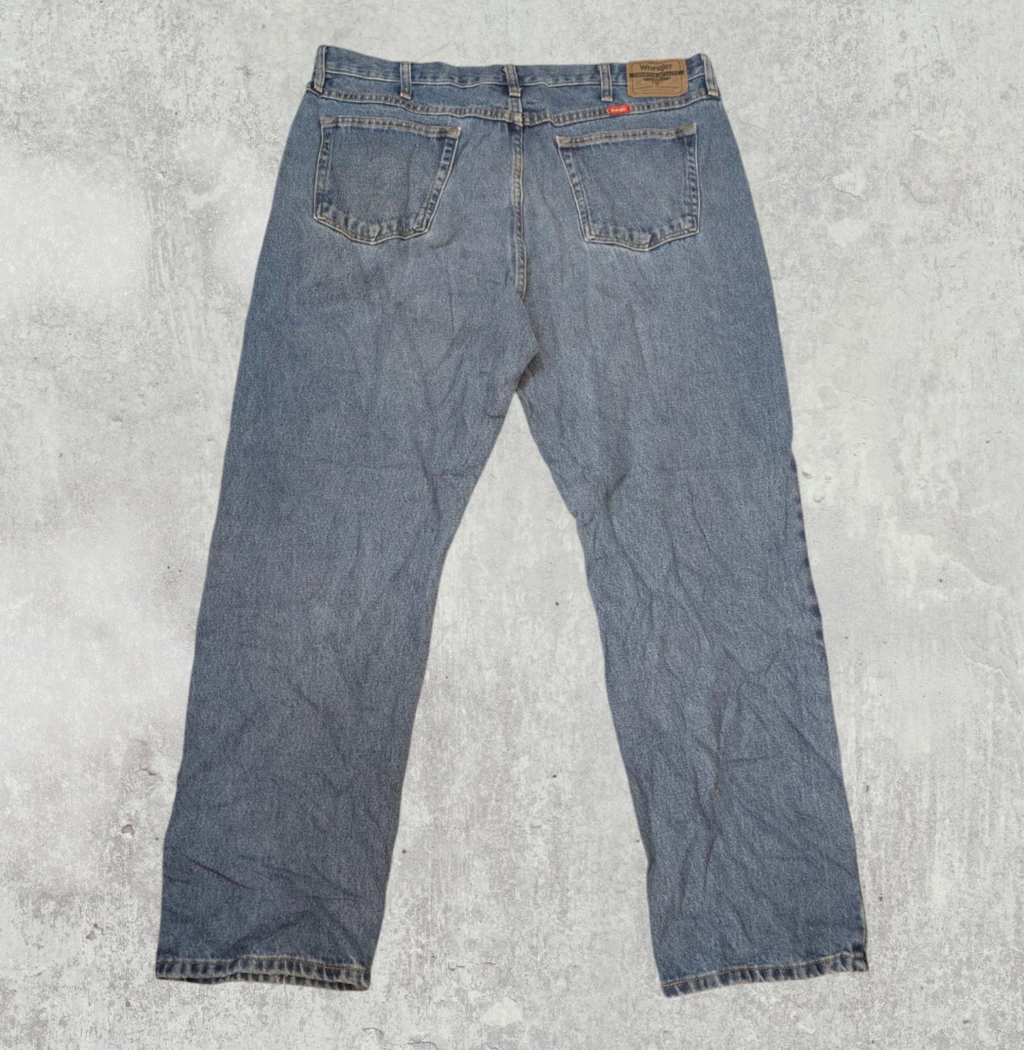 Wrangler Men's Straight Jeans - Blue - Size 38W 32L