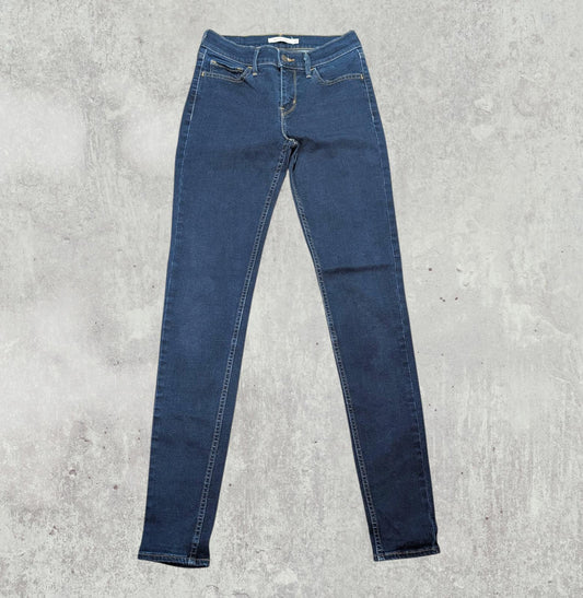 Levi's Women's 710 Super Skinny Jeans - Blue - Size 27W 32L