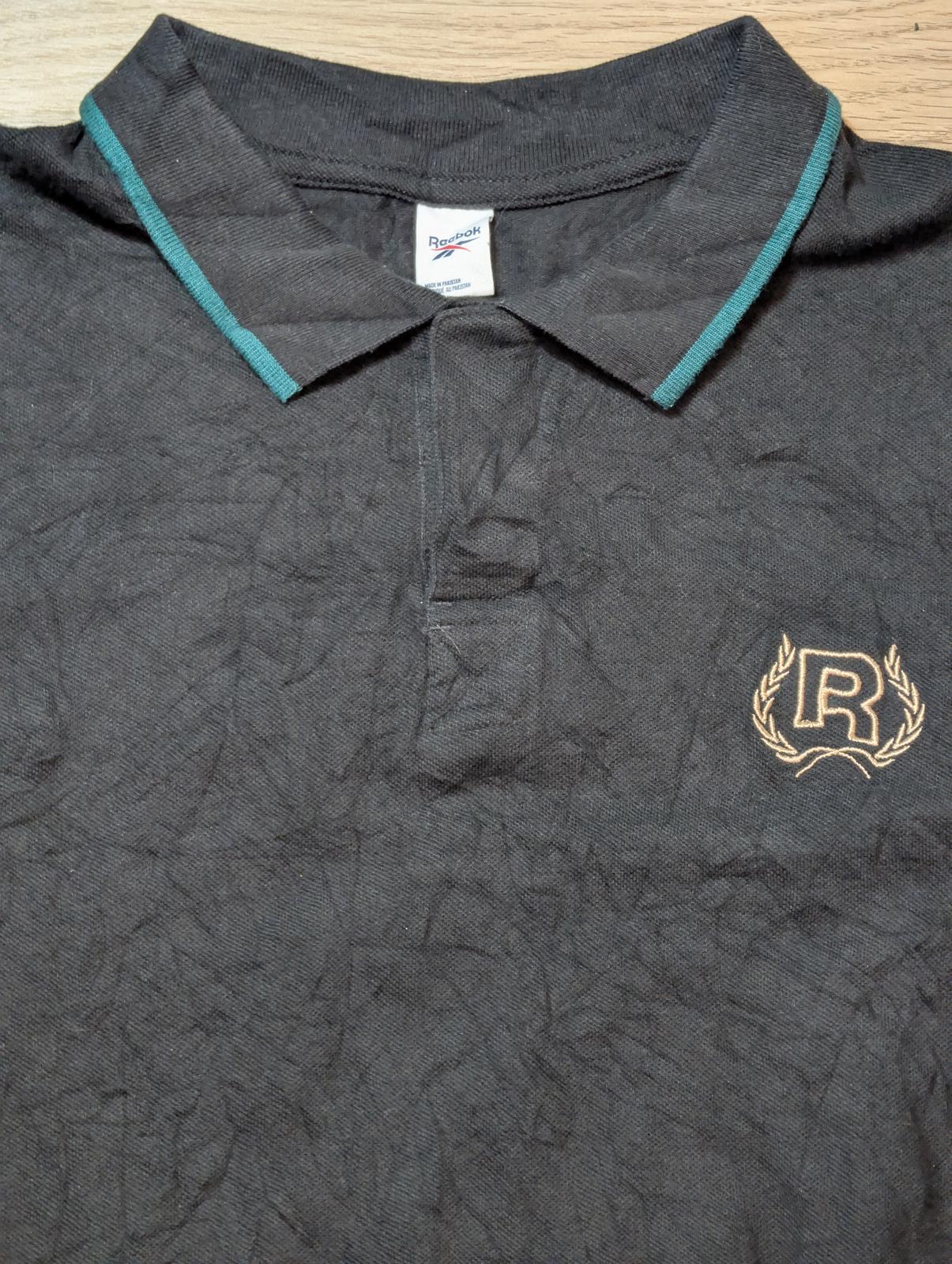 Reebok Men's Vintage Polo T Shirt - Black - Size Large