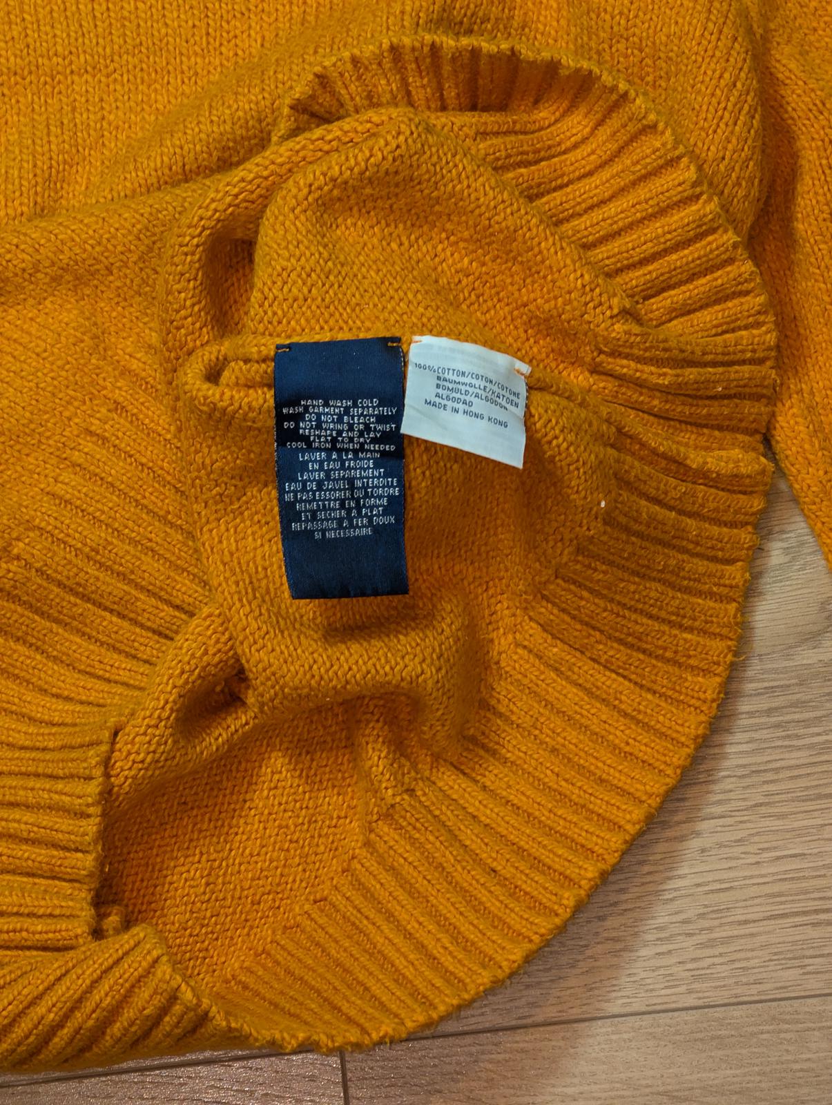 Ralph Lauren Men's 1/4 Zip Jumper - Orange - Size XL