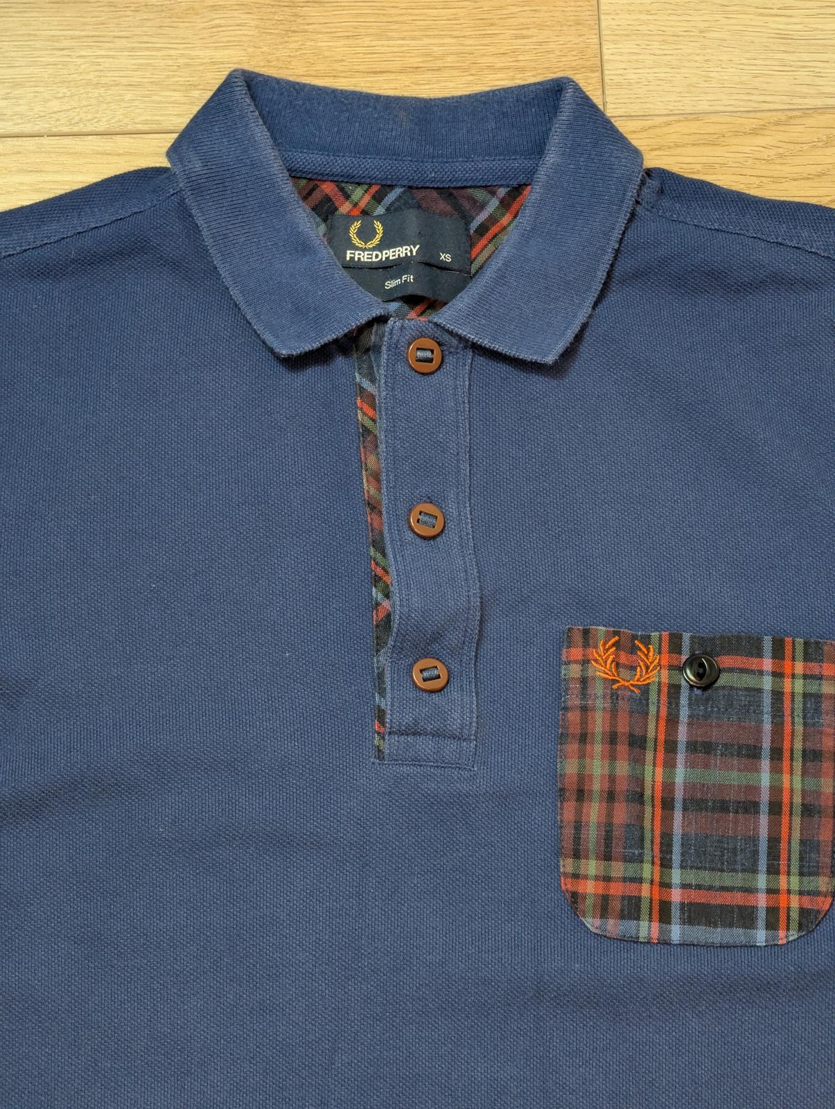 Fred Perry Men's Slim Fit Polo T Shirt - Navy - Size XS