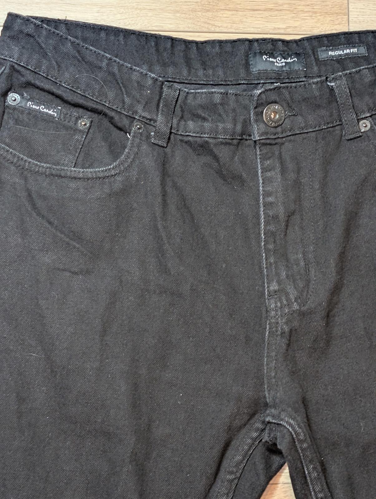 Pierre Cardin Men's Regular Jeans - Black - Size 34W 32L