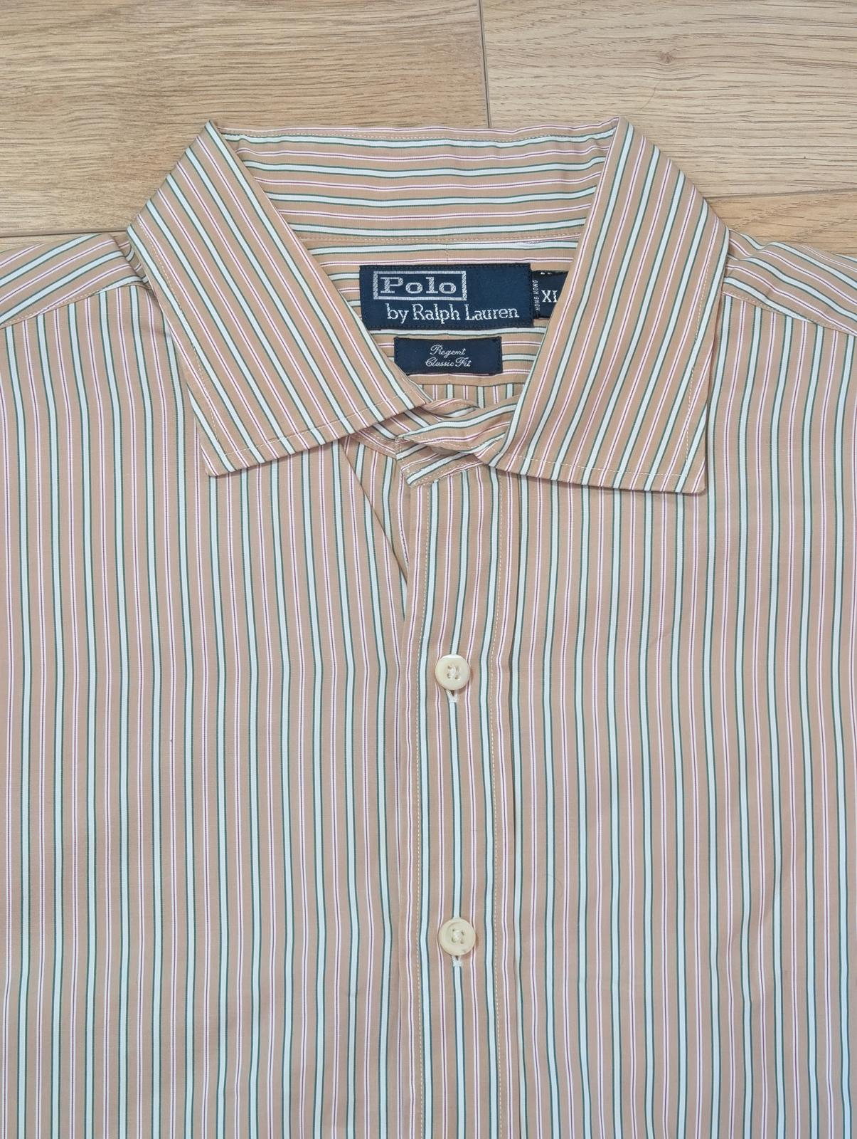 Ralph Lauren Men's Classic Regent Striped Shirt - Tan - Size XL
