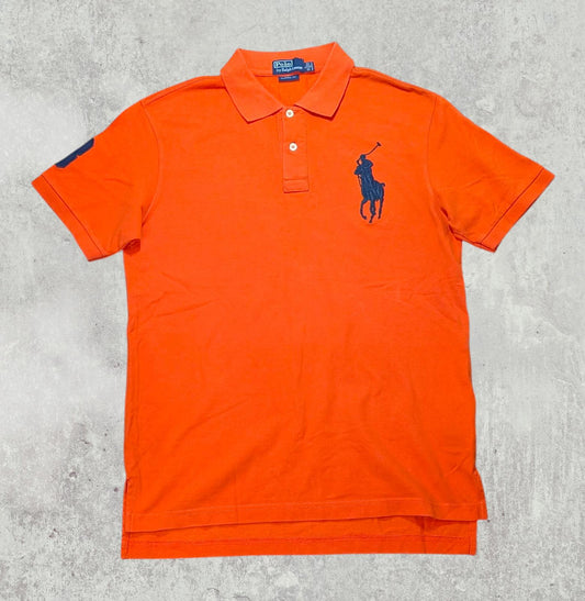 Ralph Lauren Men's Classic Fit Big Pony Polo T Shirt - Orange - Size Large
