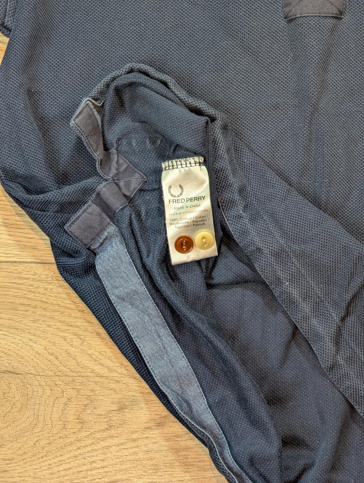 Fred Perry Men's Slim Fit Stockport Polo T Shirt - Navy - Size Medium