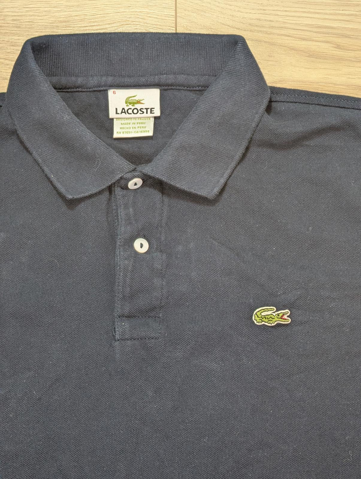 Lacoste Men's Polo T Shirt - Navy - Size 6 / XL