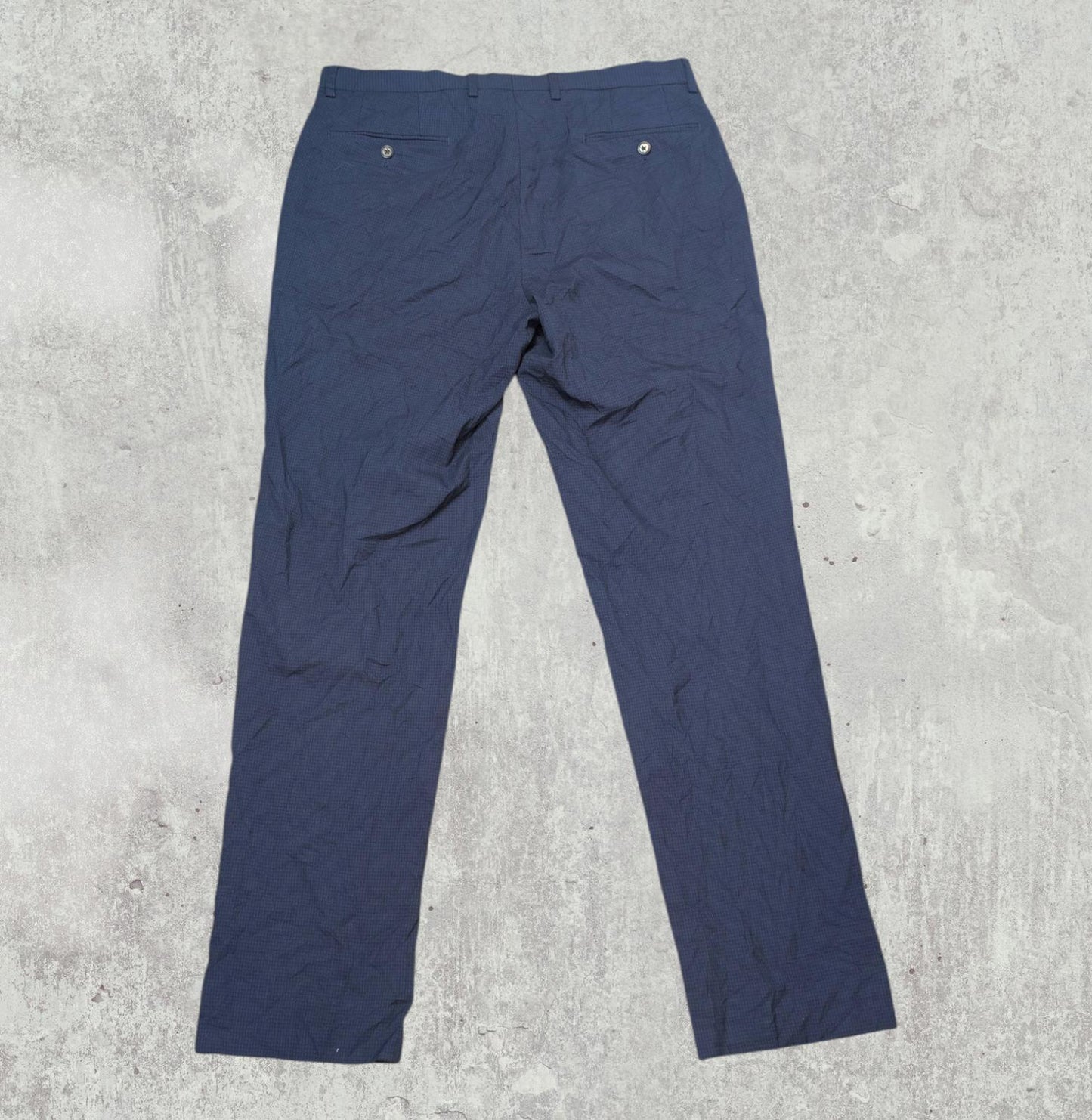 Lauren Ralph Lauren Women's Check Trousers - Navy - Size 34W 32L