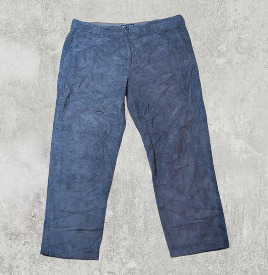 Izod Men's Straight Fit Corduroy Trousers - Blue - Size 38W 30L