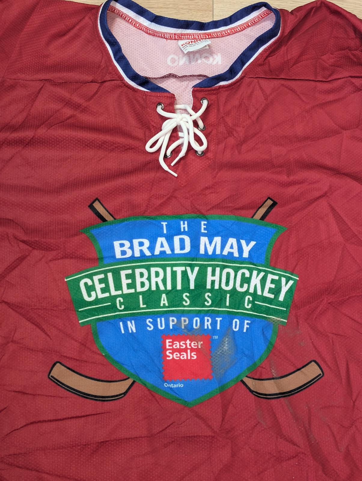 Konno Men's Brad May Celebrity Hockey Jersey - Red - Size XL