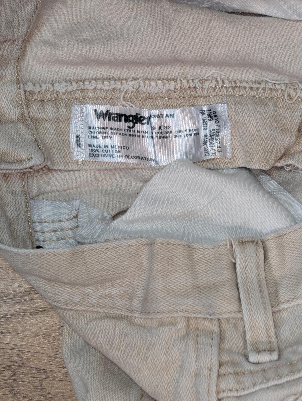 Wrangler Men's Slim Jeans - Beige - Size 29W 32L