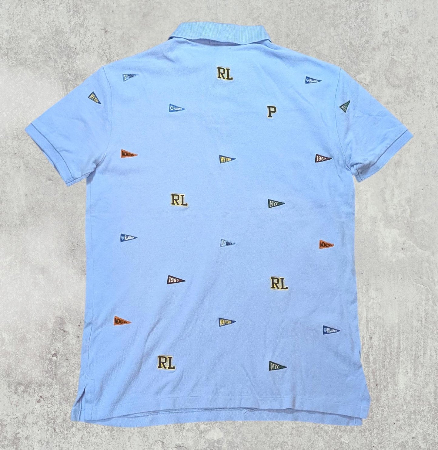 Ralph Lauren Men's Custom Slim Fit Polo T Shirt - Blue - Size Small