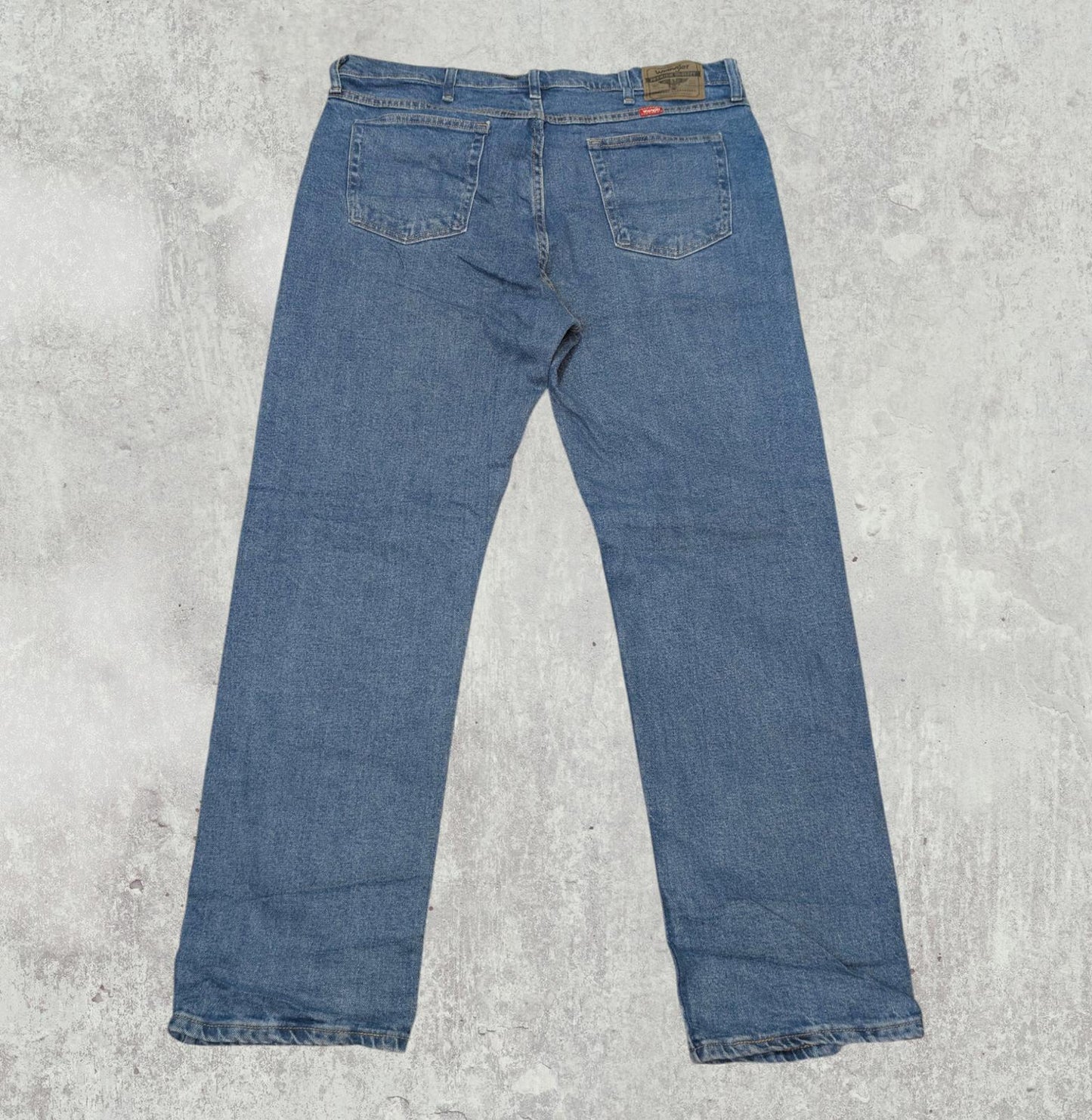 Wrangler Men's Straight Jeans - Blue - Size 38W 32L