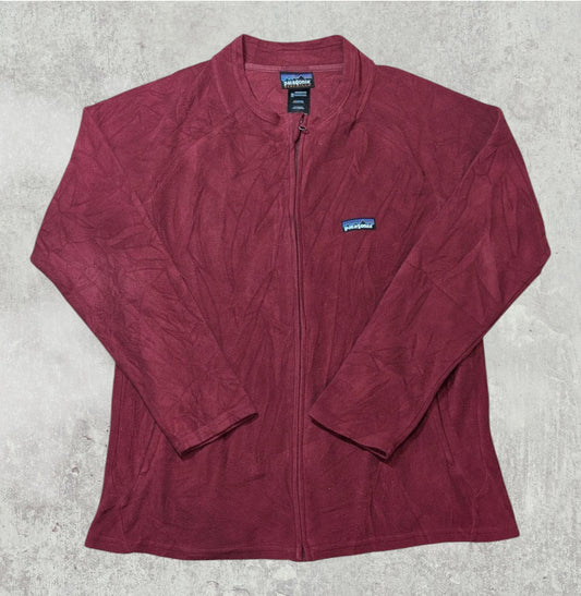 Patagonia Men's Synchilla Fleece Jacket - Burgundy - Size Medium