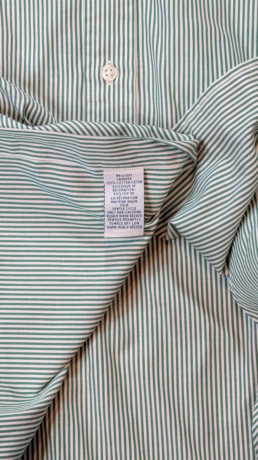 Ralph Lauren Men's Striped Shirt - Green - Size XL