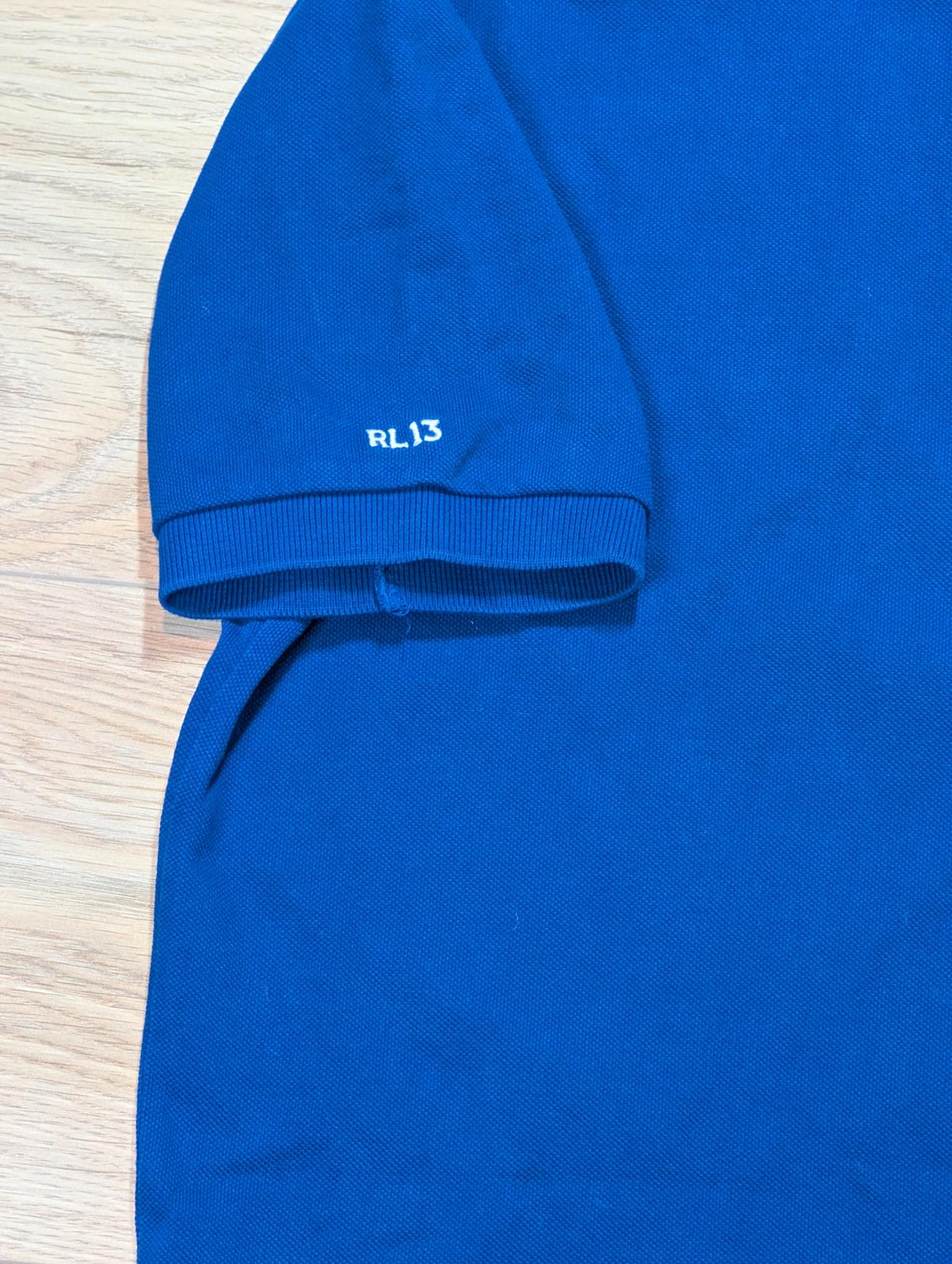 Ralph Lauren Men's Teddy Bear Polo T Shirt - Blue - Size Small