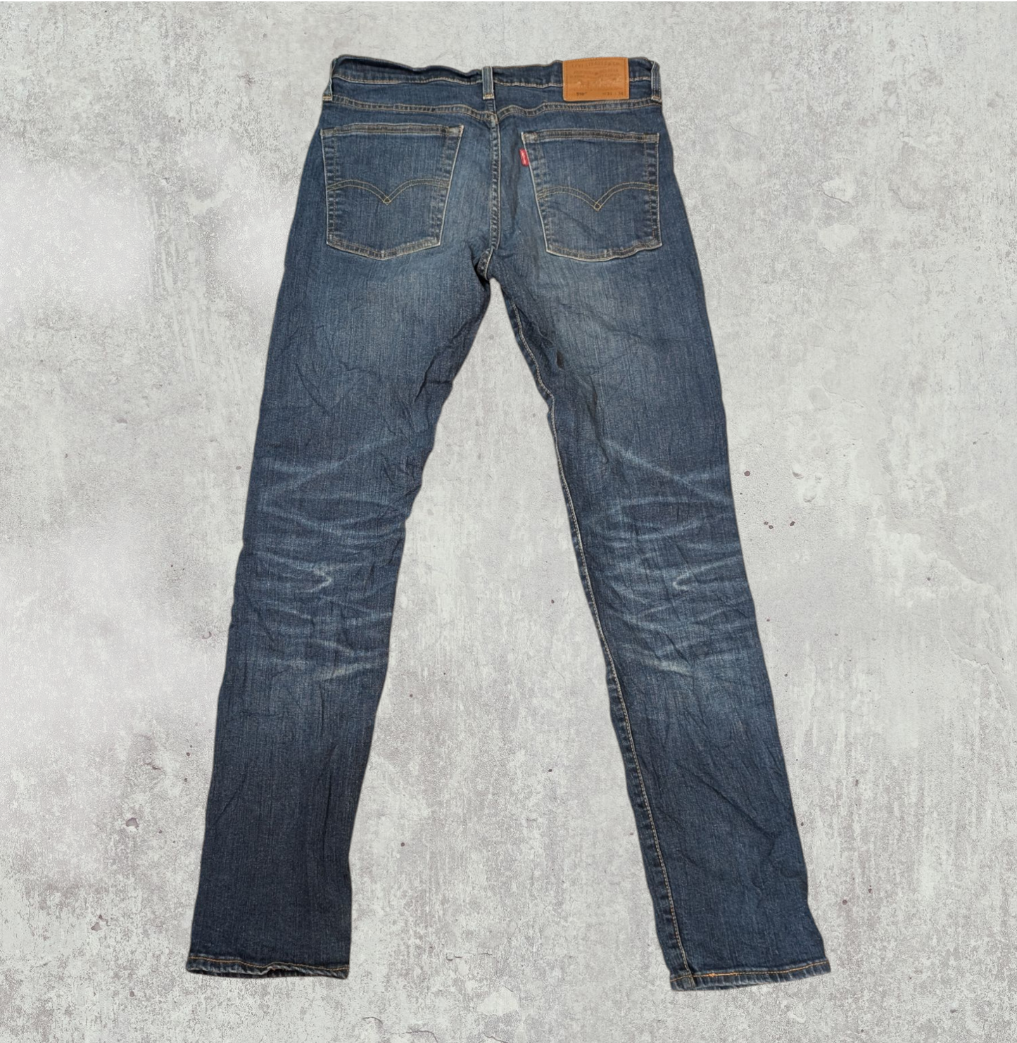 Levi's Men's 510 Skinny Distressed Jeans - Blue - Size 31W 30L