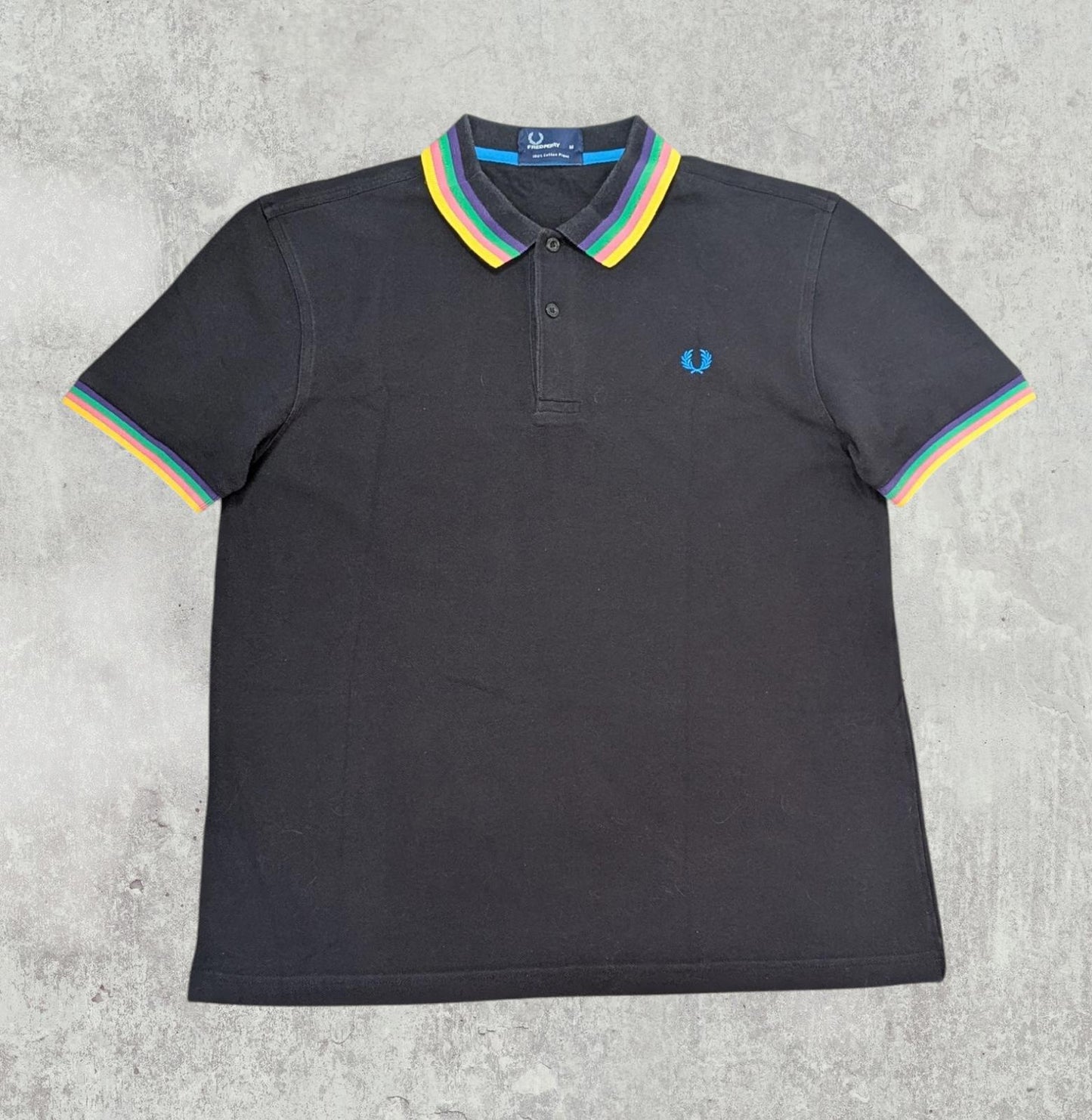 Fred Perry Men's Polo T Shirt - Black - Size Medium