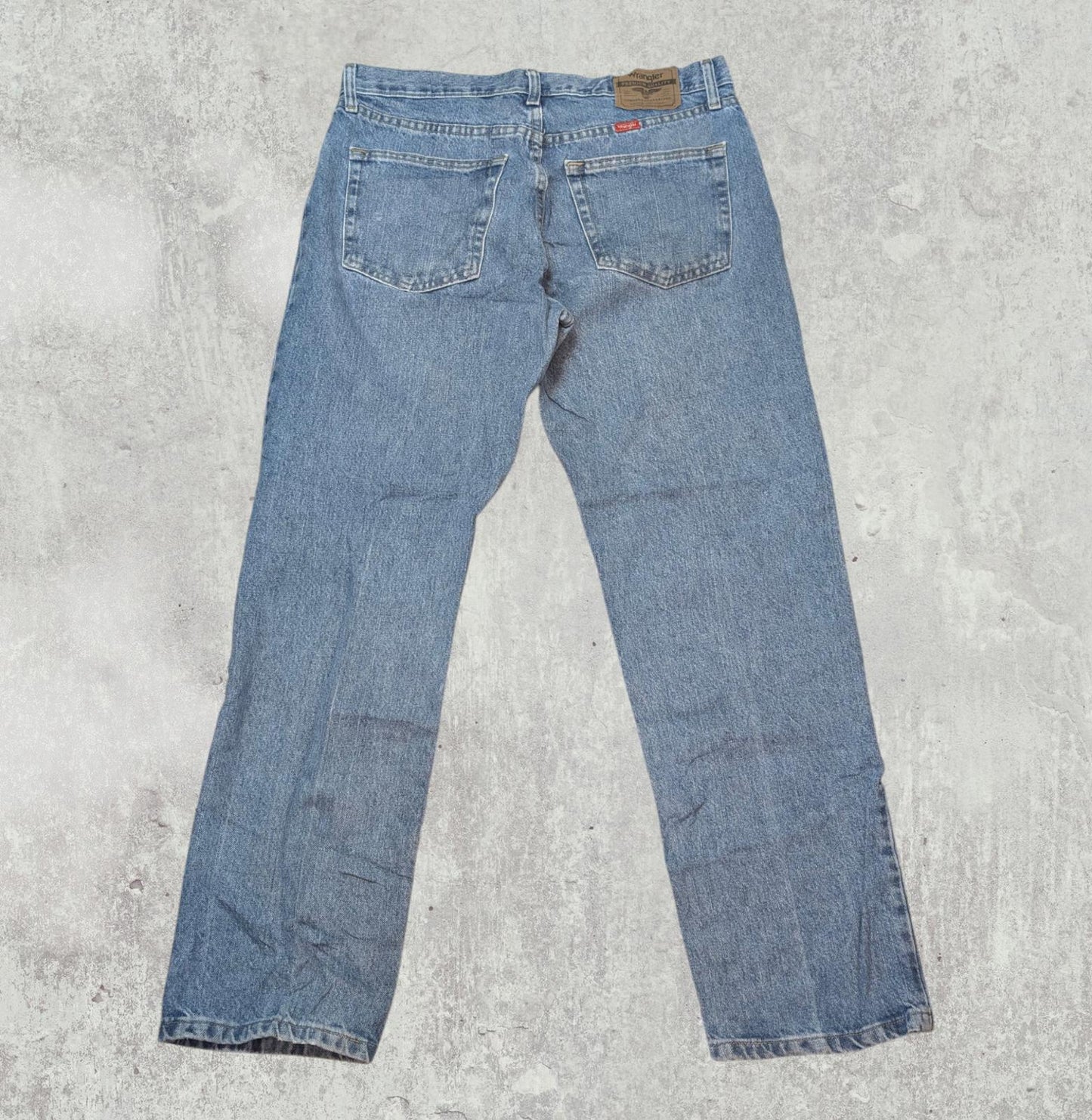 Wrangler Men's Straight Jeans - Blue - Size 33W 30L