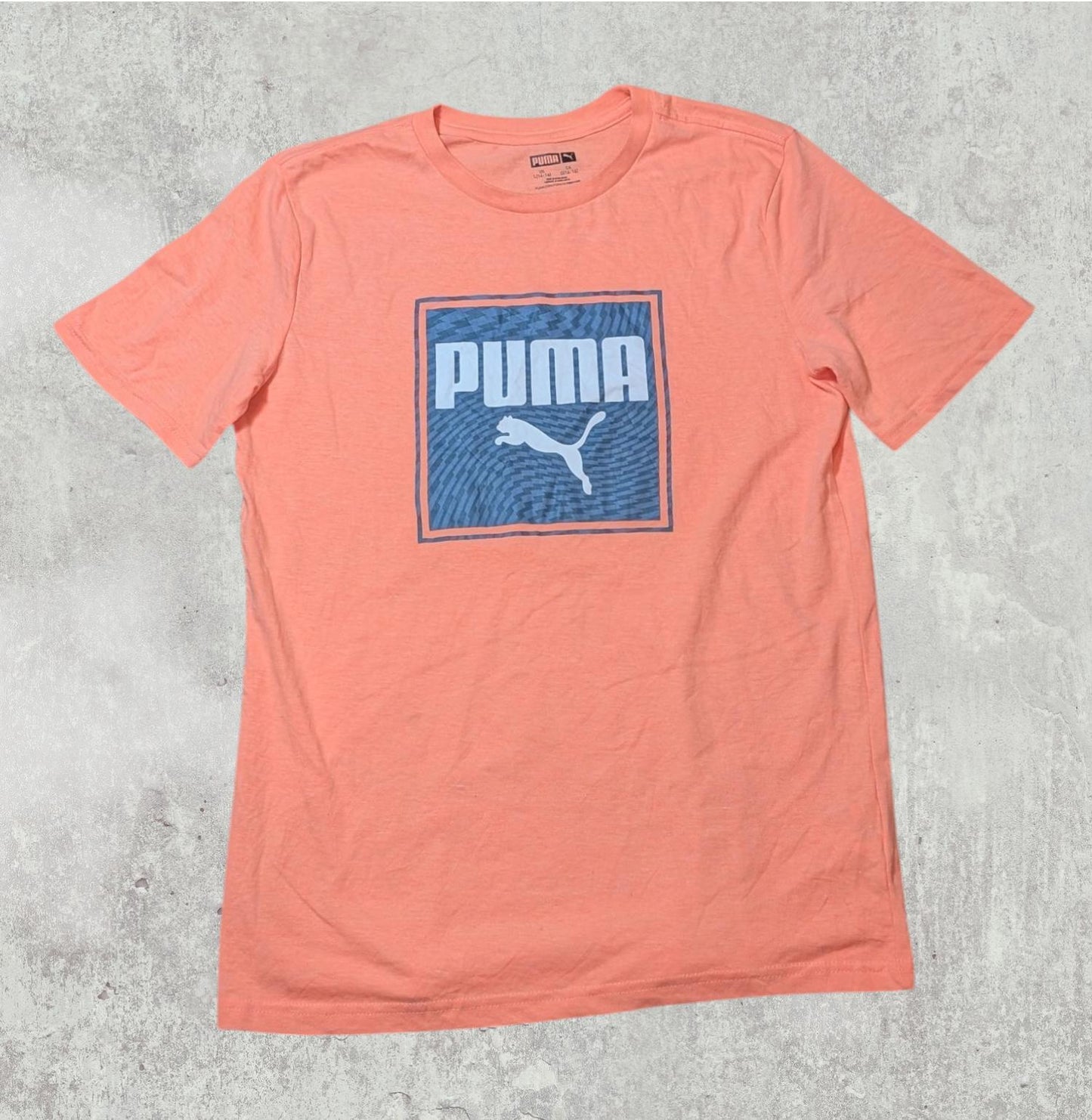 Puma Kid's Graphic Print T Shirt - Peach - Size Large