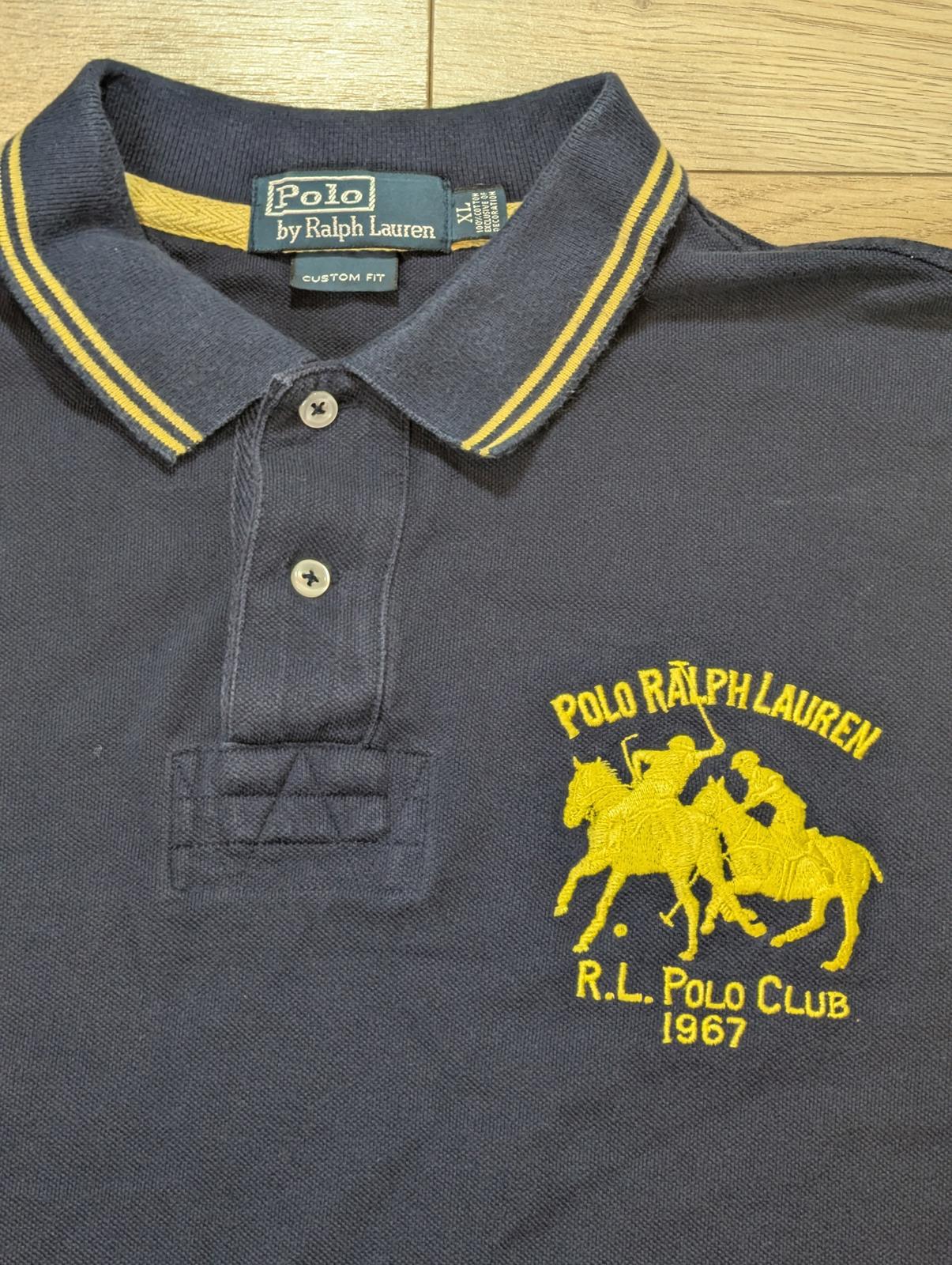 Ralph Lauren Men's Custom Fit Big Pony Polo T Shirt - Navy - Size XL