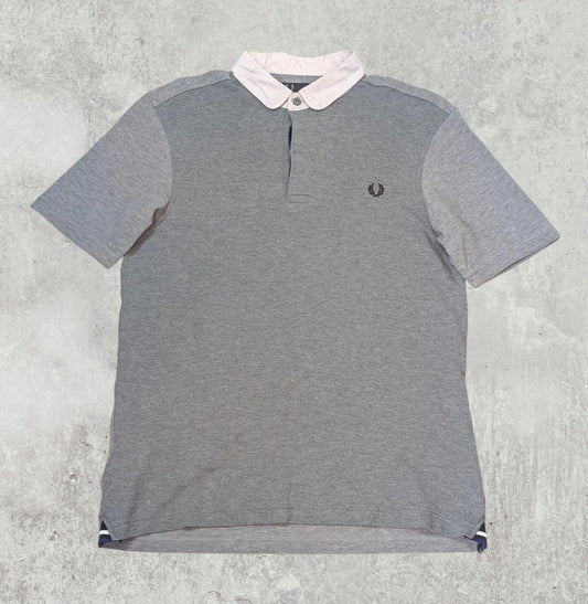Fred Perry Men's Slim Fit Polo T Shirt - Grey - Size Medium