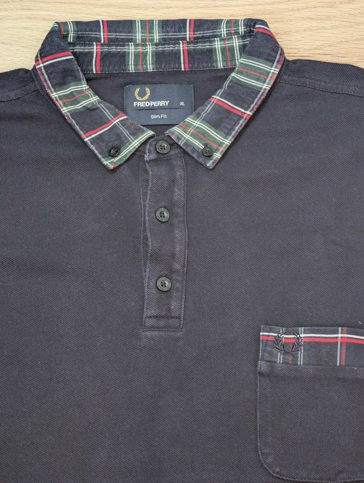 Fred Perry Men's Slim Fit Polo T Shirt - Navy - Size XL