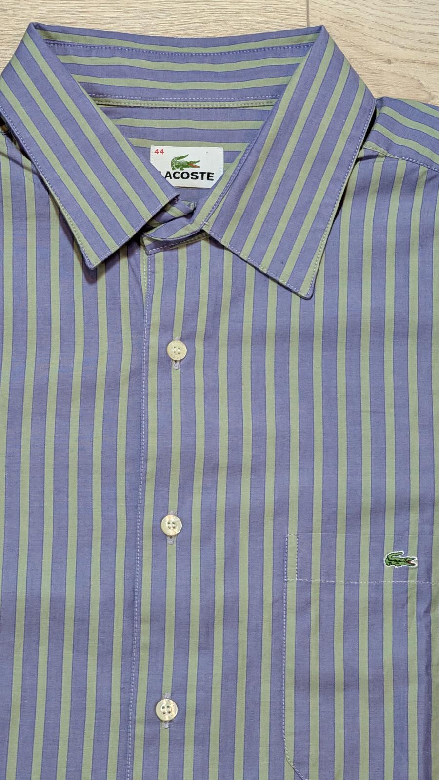 Lacoste Men's Striped Shirt - Purple - Size XL