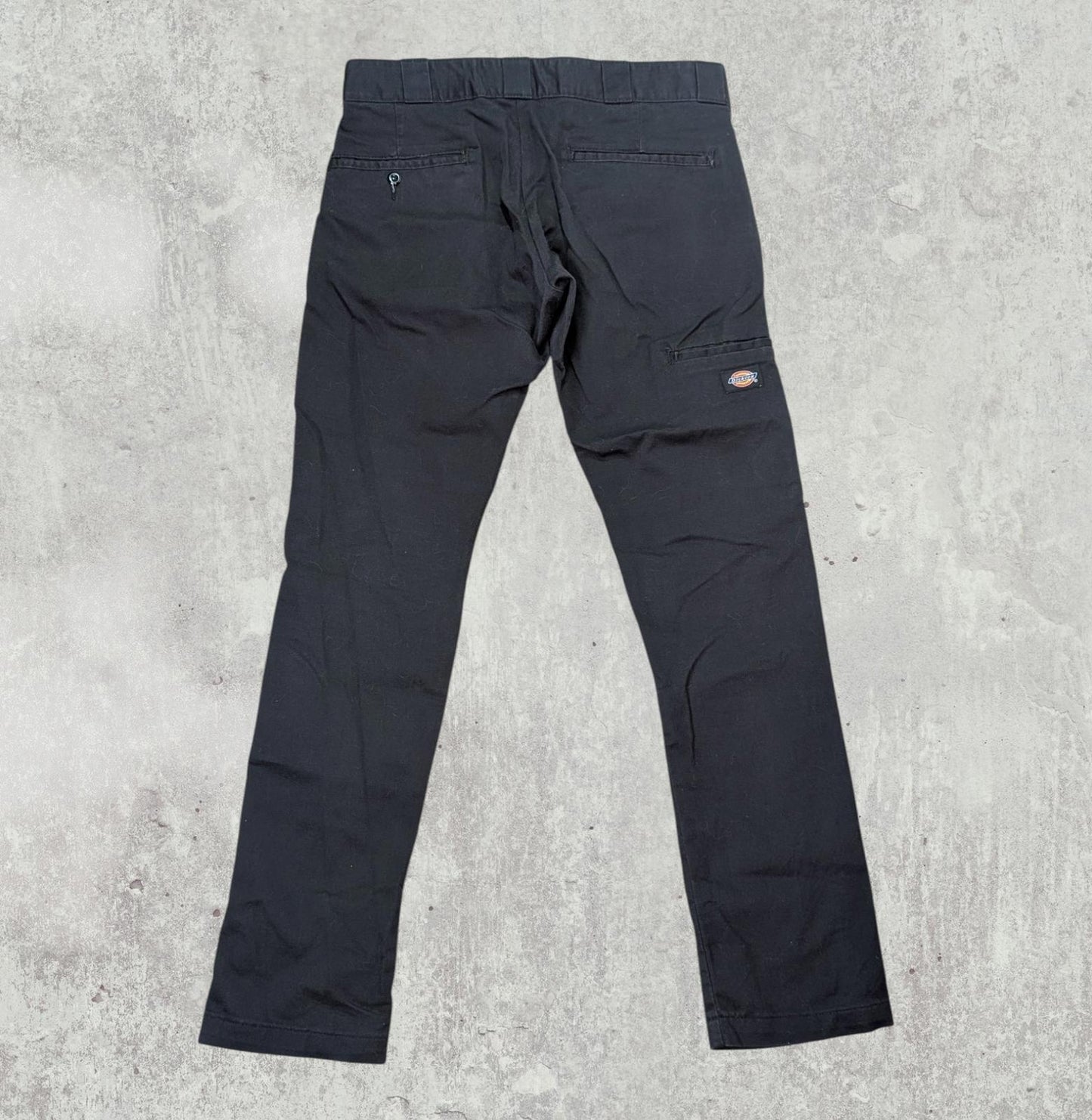 Dickies Men's Skinny Straight Trousers - Black - Size 30W 30L