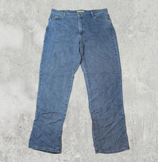 Lee Women's Relaxed Straight Jeans - Blue - Size 36W 31L