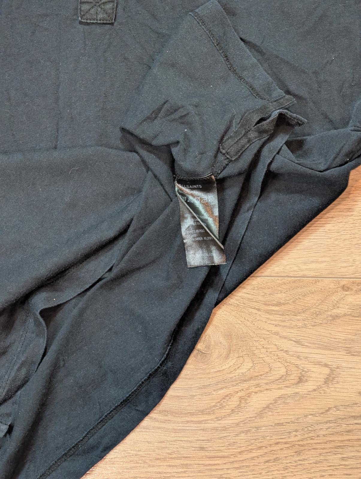 All Saints Men's Polo T Shirt - Navy - Size Medium