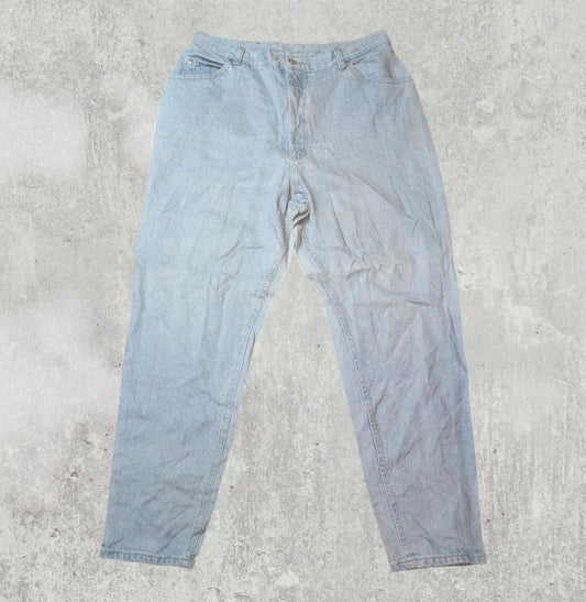 Lee Women's Straight Jeans - Blue - Size 34W 29L