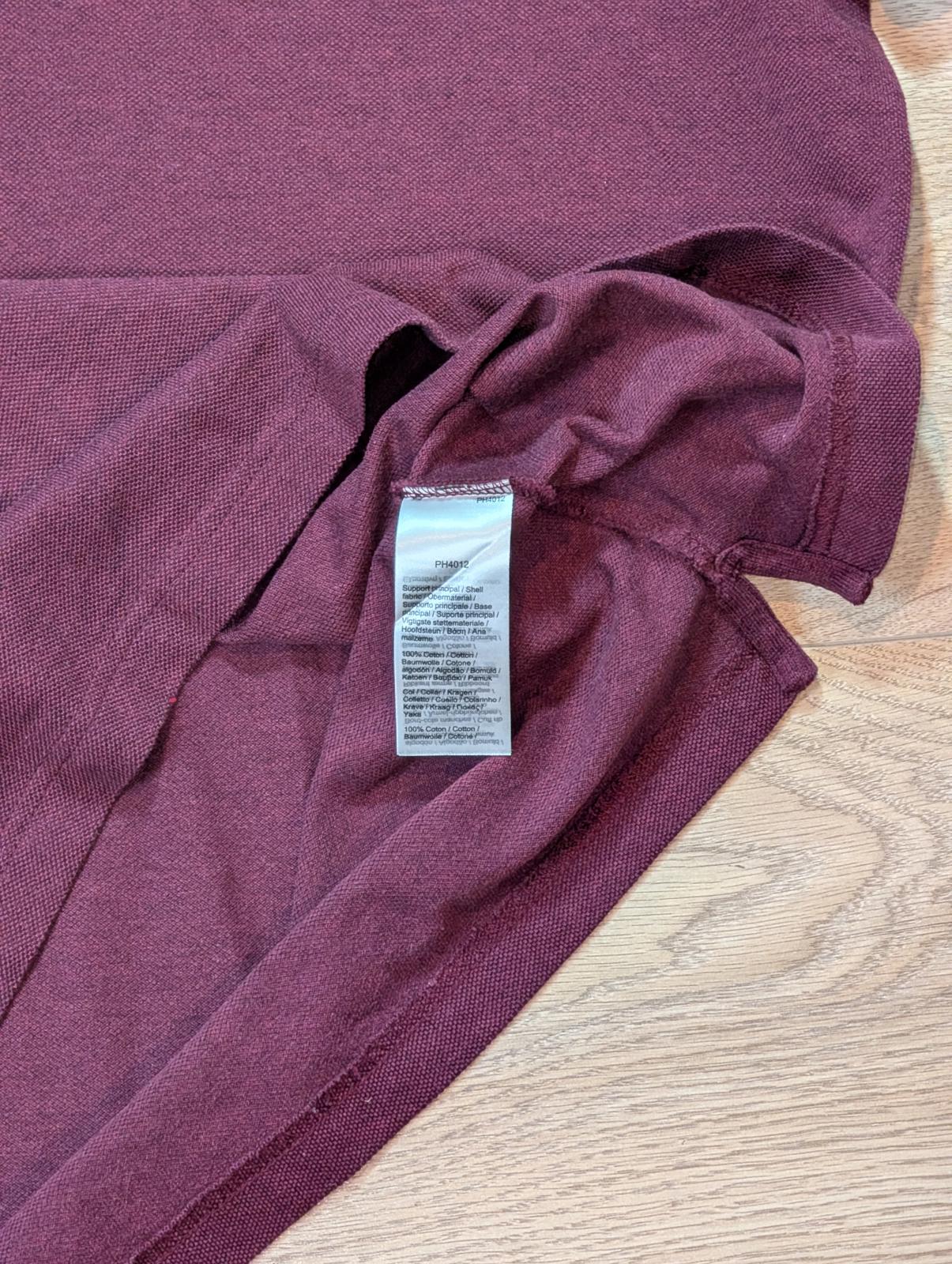 Lacoste Men's Slim Fit Polo T Shirt - Burgundy - Size 6 / XL