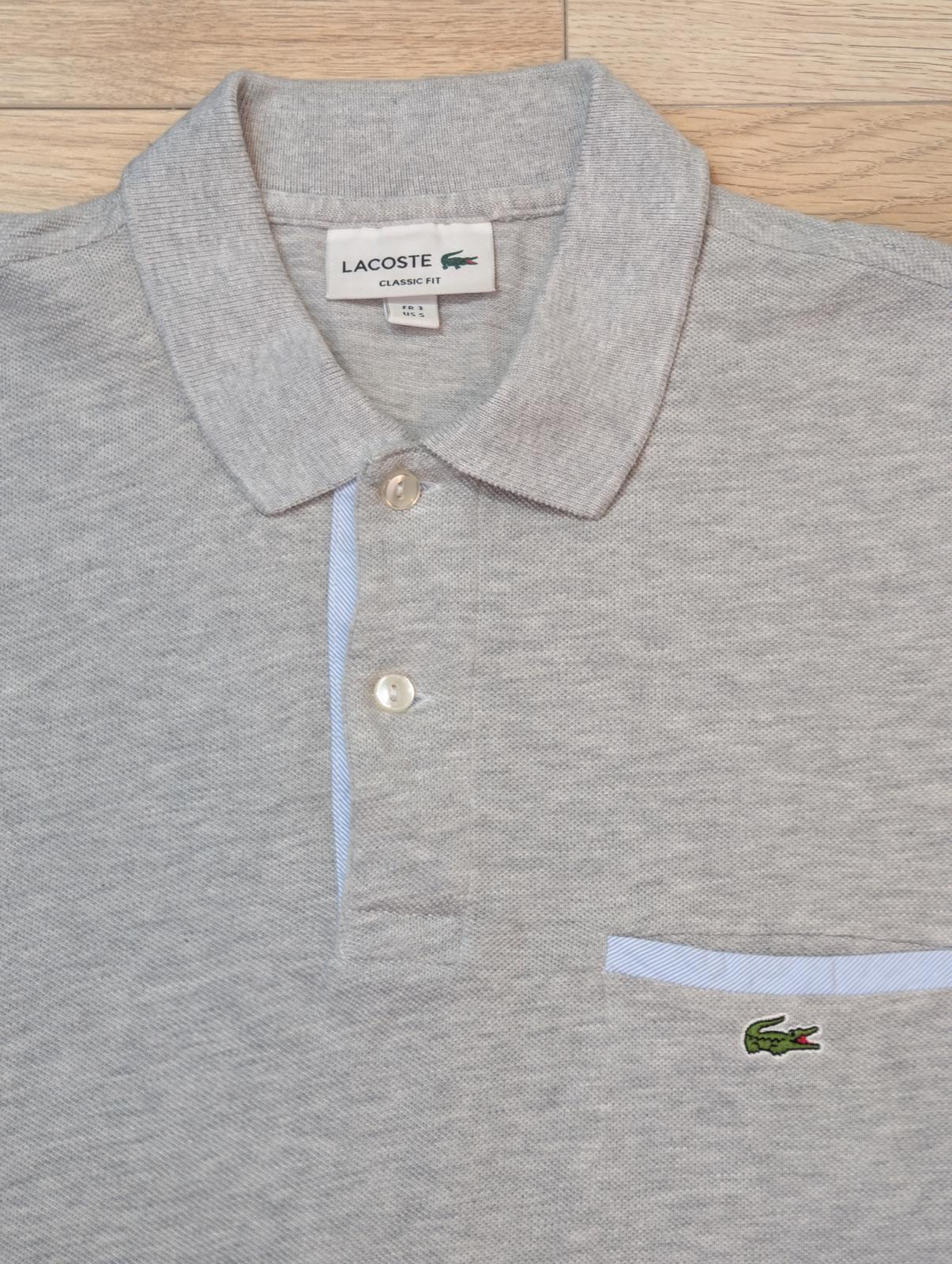 Lacoste Men's Polo T Shirt - Grey - Size 3 / Small
