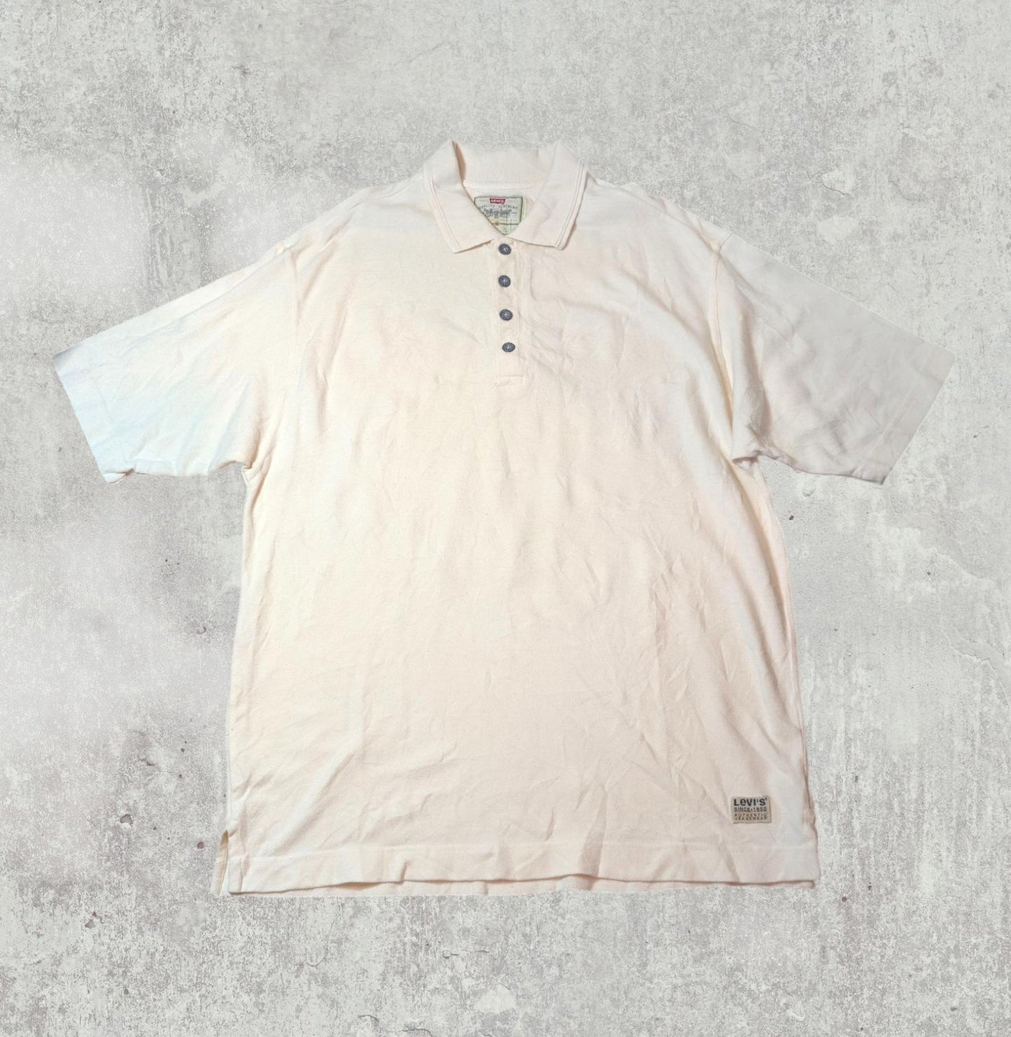 Levi's Men's Polo T Shirt - Cream - Size Medium