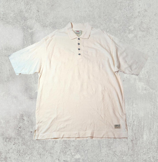 Levi's Men's Polo T Shirt - Cream - Size Medium