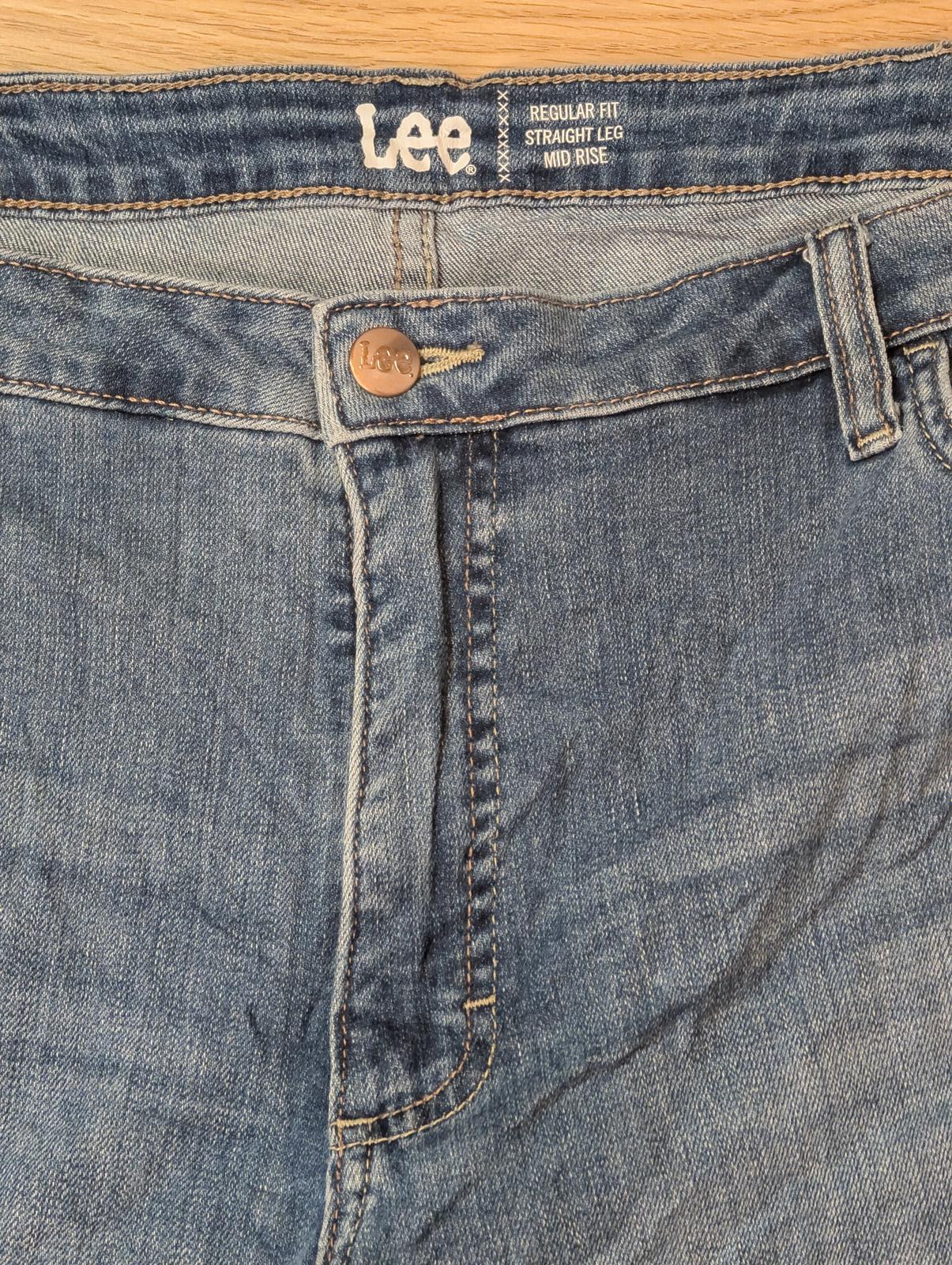 Lee Women's Straight Jeans - Blue - Size 44W 29L