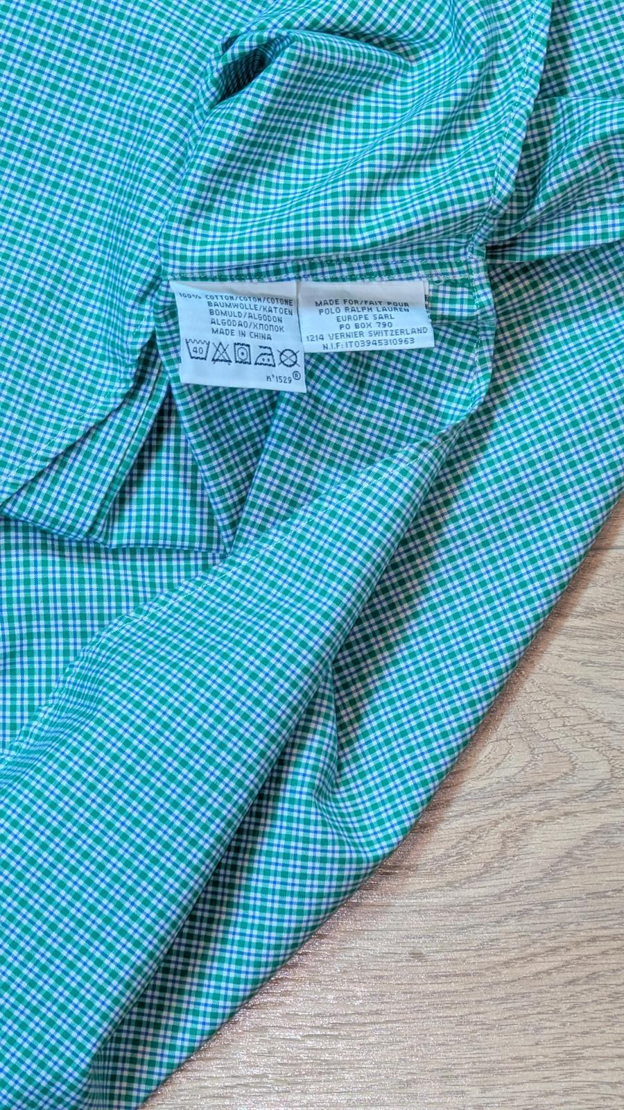 Ralph Lauren Men's Custom Fit Check Shirt - Green - Size Large