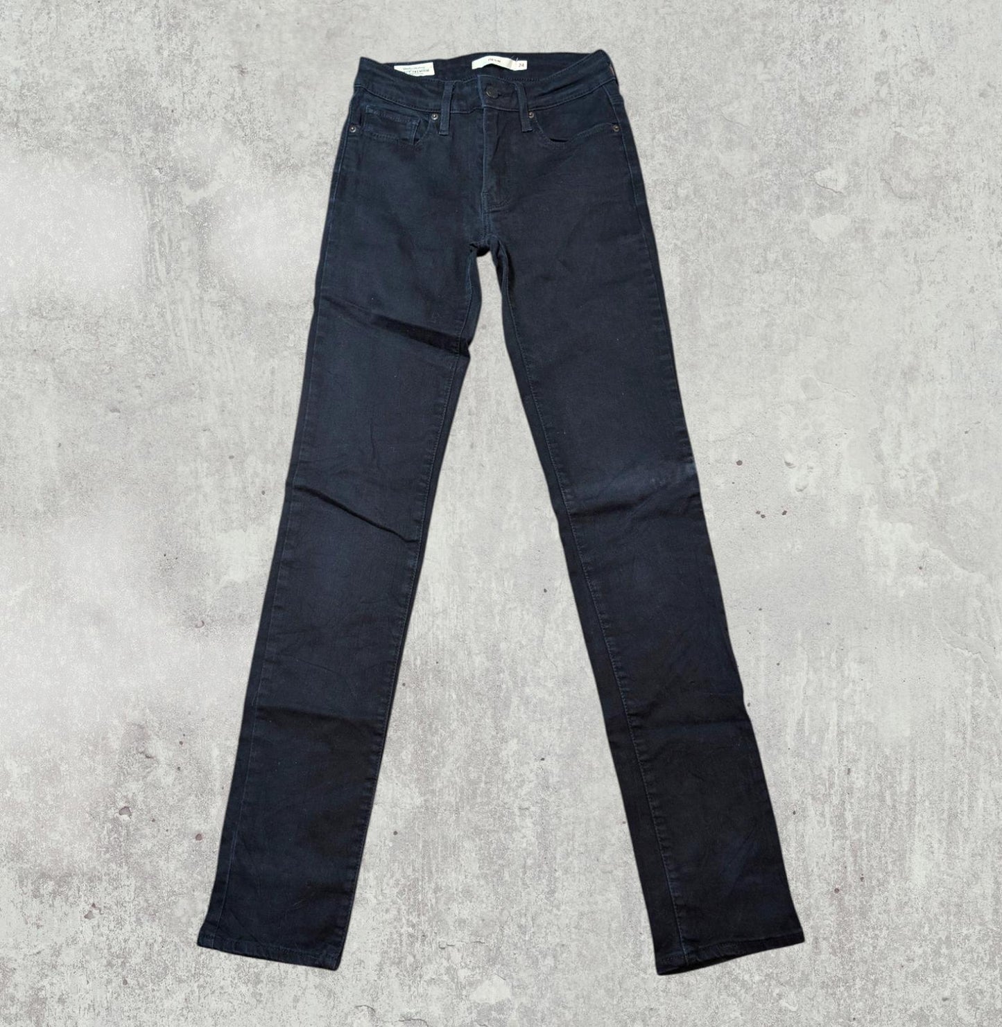 Levi's Women's 712 Slim Jeans - Black - Size 24W 32L