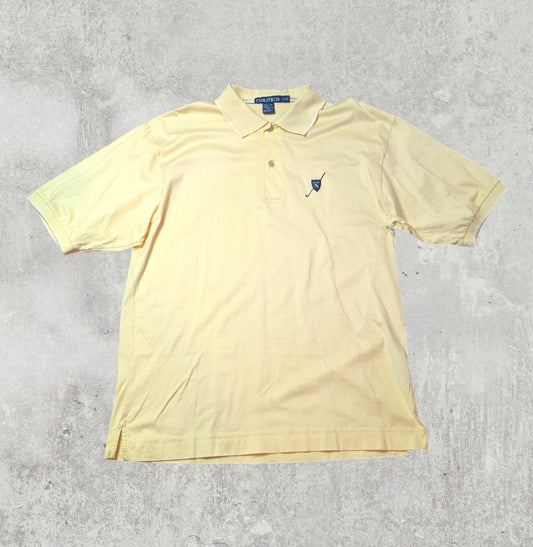 Nautica Men's Polo T Shirt - Yellow - Size Small