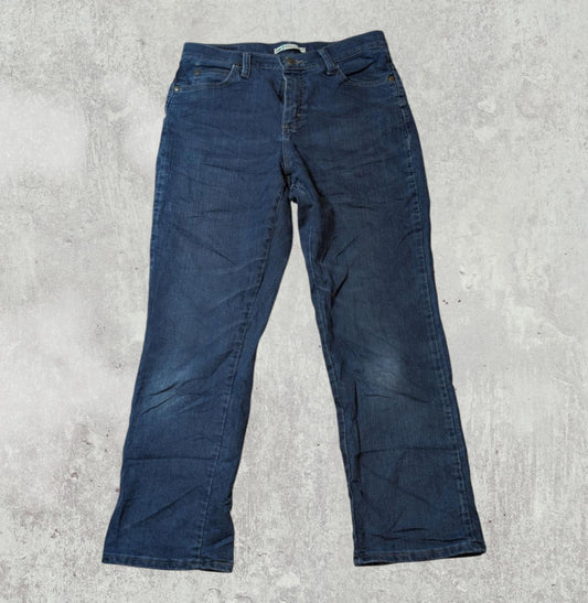 Lee Women's Relaxed Straight Jeans - Blue - Size 30W 27L