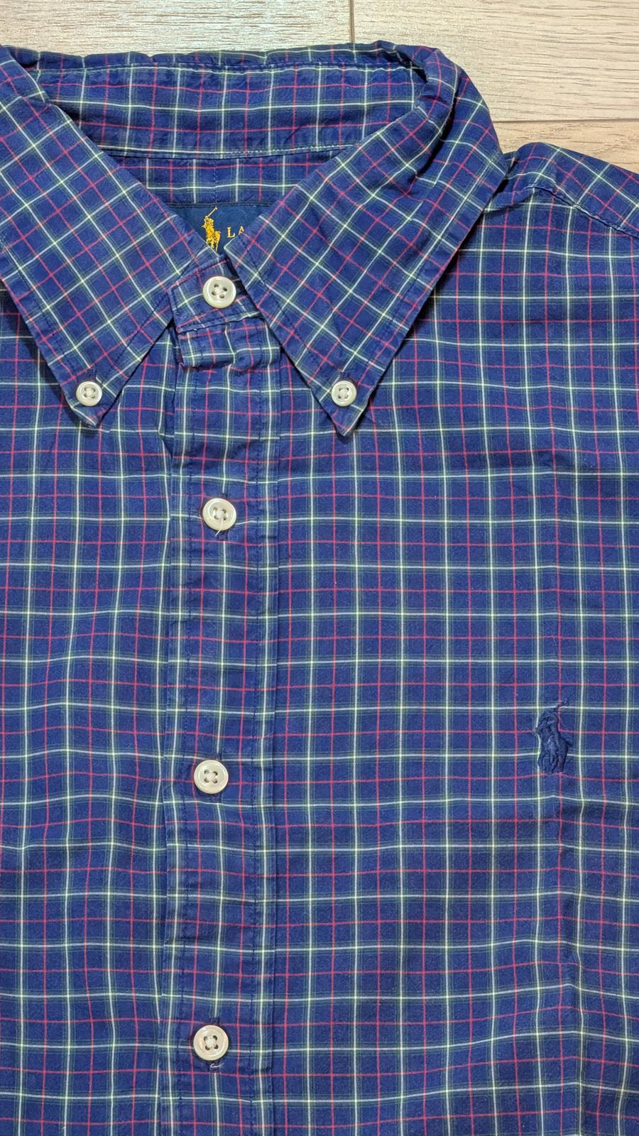 Ralph Lauren Men's Slim Fit Check Shirt - Blue - Size Medium