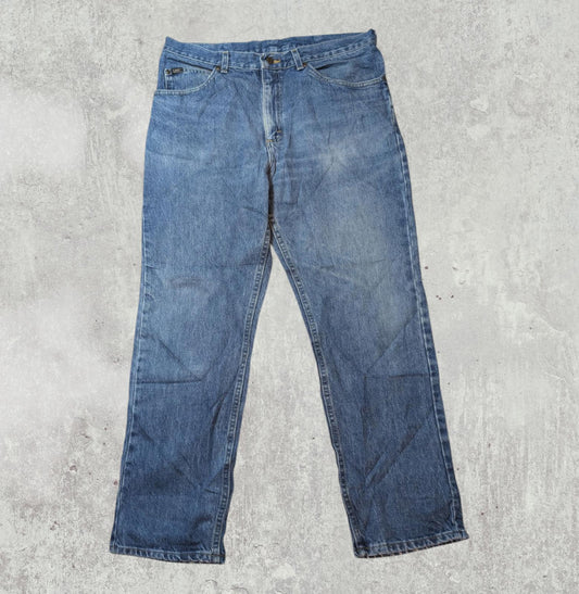 Lee Men's Straight Jeans - Blue - Size 34W 30L